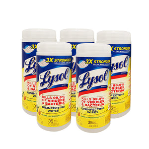 Lysol Wipes 35 count (Lemon Scent)