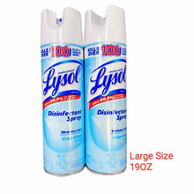 Load image into Gallery viewer, Lysol Disinfectant Spray 19OZ Large Size Crisp Linen Scent- Pack of 2
