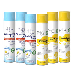 PH5B Disinfectant Sprays Lemon Scent Pack of 3 + PH5B Disinfectant Sprays Fresh Chamomile Scent Pack of 3