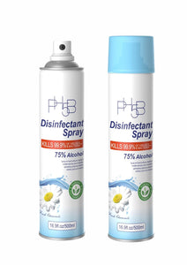 PH5B Disinfectant Sprays Fresh Chamomile Scent Pack of 3 (16.9OZ each)+ PH5B Wipes Pack of 3