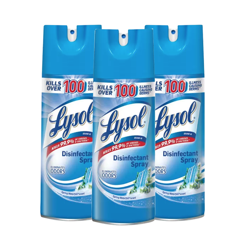 Lysol Disinfectant Spray 12.5OZ Spring Waterfall- Pack of 3