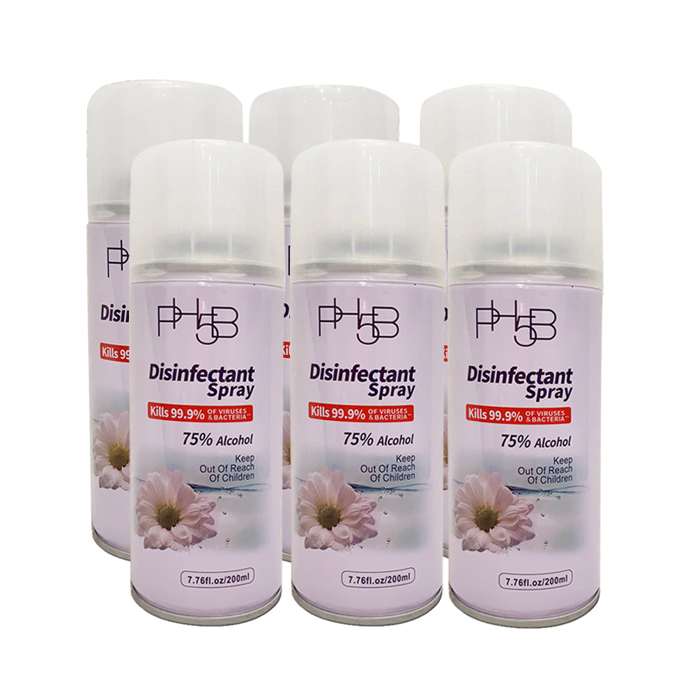 PH5B Disinfectant Spray Kill 99.9% Viruses & Bacteria - Pack of 6 (7.76oz each)