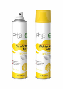 PH5B Disinfectant Sprays Lemon Scent Pack of 3 (16.9OZ each)+ PH5B Wipes Pack of 3