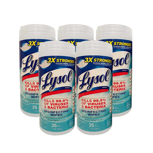 5 of Lysol Wipes 35 count (OC)